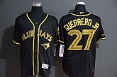 Blue Jays 27 Vladimir Guerrero Jr. Black Gold Flexbase Jersey,baseball caps,new era cap wholesale,wholesale hats